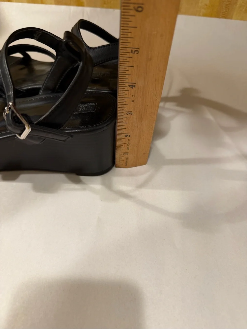 Black Platform Strappy Sandals for Women